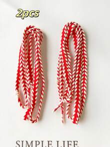 4pcs/2pcs Exquisite Green Bow Shoe Accessories With Red Shoelaces, Christmas Decor For White Sneakers, Flat Shoes, Training Shoes, Perfect Gift For Girlfriend - Multicolor - View 12