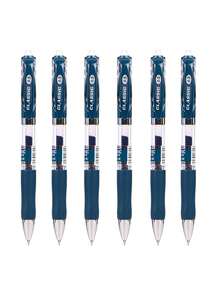 3/6/12pcs Retractable Gel Pens Set, 0.5mm Large Capacity Black, Dark Blue & Red Ink Pens, Smooth Writing Signature Pens For Students, Teachers, School Supplies & Office Stationery - Multiple Options Available - View 14