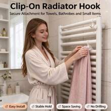 Radiator Hook, Heated Ladder Fixed Buckle Hook, Simple Clip-On Mounting Accessory, Compatible With Most Radiators, Sturdy Household Radiator Hanging Hook, Practical Hanging Fitting For Indoor Home Daily Heating Use - Multicolor - View 1