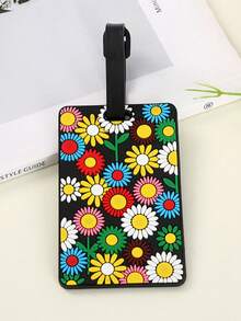 Unique Floral Pattern Luggage Tag With Lanyard, Colorful, Suitable For All Ages, Casual And Lightweight, Can Be Used As Backpack, Suitcase, Airplane Boarding Pass, Travel Identification Tag, Also Suitable For School Supplies Bag - Multicolor - View 16