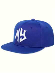 1 Men's Geometric Pattern Embroidered Hip-Hop Hat Outdoor Adjustable Sun Protection Casual Hat Spring And Autumn Style - Red - View 4