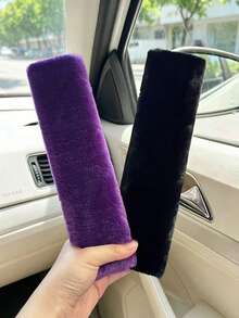 1PC Long Plush Car Seat Belt Shoulder Pad, Soft Skin-Friendly Shoulder Cover - Shoulder Pads - View 1