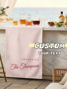 1pc Personalized Wedding Welcome Table Banner - Customizable Name/Text, Suitable For Wedding, Mother's Day - No Stripe Decoration, With Logo/Nameplate, Suitable For Wedding Banquet, Adult Ceremony, Event - Printed - Multicolor - View 2