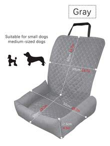 1pc Polyester Pet Car Seat Cushion, Waterproof Small Pet Travel Bed For Car, Fits Front Passenger Seat, Suitable For Small Pets Outdoor Travel And Protection - Multicolor - View 13