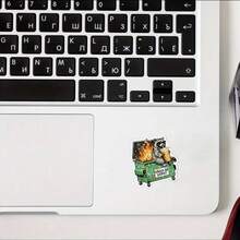 Could Be Worse Sticker, Funny Raccoon Dumpster Fire Decal, Sarcastic Vinyl Sticker For Laptop, Dark Humor Gift - one-size - View 4