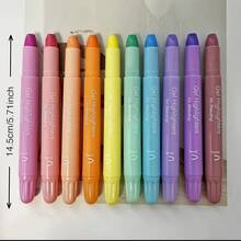 Funfull 10pcs Colorful Gel Highlighter Pens, 10 Different Colors, Bible Highlighters, Suitable For Diary/Planner, Non-Bleed, Ideal For Highlighting Notes, School/Office/Back To School - Macaron Color - View 6