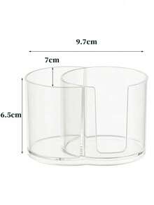 Transparent Thickened Acrylic Jar Body With Glossy Gold Lid, Dust-Proof Protection For Makeup Pads, Suitable For Bathroom Vanity And Dressing Table - Multicolor - View 9