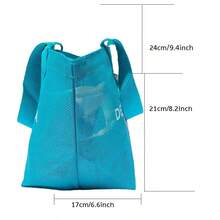 New Japanese And Korean Style Mesh Tote Bag, Large Capacity Beach Vacation Bag, Outdoor Commute Handbag, Storage Bag, Women's Shopping Bag - Multicolor - View 2
