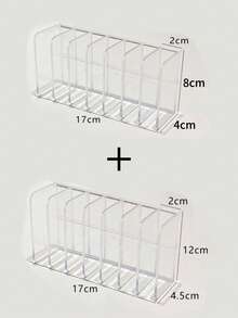 2/1pc Transparent 7-Slot Desktop Display Storage Rack, Hand Cream Storage Box, Cosmetic Organizer, Multi-Slot Large Capacity, Suitable For Bathroom, Bedroom, Vanity, Ideal For Lipstick, Eyeshadow Palette, Serum, Hand Cream Storage And Organization, Perfect Gift - Clear - View 8