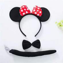 Disney 1pc Women's Mickey Minnie Mouse Ear Headband With Bow Design, Princess Decoration Hair Accessory For Party, Birthday, Carnival, Gift (Some Accessories May Be Random) - View 7