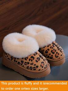 Children's Boots Autumn/Winter Warm Thick Soft Sole Plush Slippers Snow Boots For Boys And Girls - Khaki - View 3