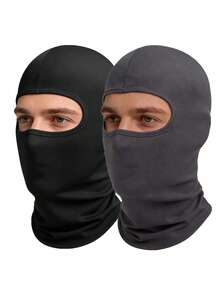 1 Or 2pcs Unisex Solid Color Balaclava, Outdoor Cold-Proof Face & Neck Integrated Cycling Windproof Mask, Warm Solid Color, Suitable For Daily Outings, Outfit Matching, Cycling And Other Scenarios - Multicolor - View 21