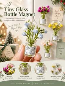 5pcs Mini Vase Magnets - 2026 New Cute Mini Fridge Magnets 3D Vase Fun Fridge Accessories Kitchen Decor (Multi-Color) Holiday Gift - Default - View 4