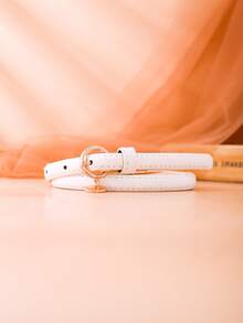 1pc Ins Minimalist Vintage Waist Belt, Fashion Commuter Style, High-Quality Artificial PU, Versatile Multi-Color Thin Belt - Pin Buckle Belt - View 10