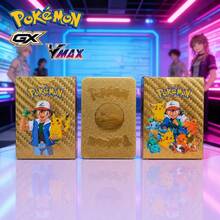 asmodee Kotak Kartu Foil Emas Anime Pokémon 55pcs - Koleksi Karakter Pokémon dan Ash Kartu Perdagangan Langka untuk Kolektor, Hadiah Ulang Tahun | Set Kartu Foil Perak Hitam Mengkilap, Hadiah Sempurna untuk Kolektor - Beraneka warna - View 1