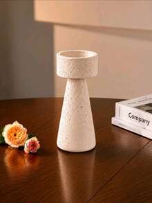 1pc/2pcs Minimalist Tall Tapered Pillar Candle Holder Set, Stable Slot Top Tea Light Candle Holder, Table Centerpiece Decor For Dining Table, Living Room, Wedding Party Home Decor - Beige Adjustable Height Stand - View 11