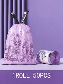2 Rolls 200pcs Dopamine Tear-Free Drawstring Thickened Hand-Carry Extra Thick Kitchen Waste Garbage Bags Large Cartoon Design, Suitable For Kitchen, Bathroom, Living Room, RV, Bedroom, Office, Halloween And Christmas Gifts - A - View 7