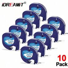 1 Roll 12mm X 4m Black On White Plastic Label Tape Refill, Compatible With Dymo LetraTag Label Makers, Replacement For 91331 (91201 S0721660), Suitable For DYMO LetraTag LT-100H, LT-100T, LT-110T Label Printers School Supplies - Black and White - View 15