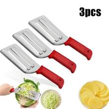 3PCS/1PC Cabbage Slicer - Sharp Double Blade Slicer, Suitable For Purple Cabbage, Carrots And Lotus Roots, Suitable For Salad And Cold Cabbage Processing - Multicolor - View 9