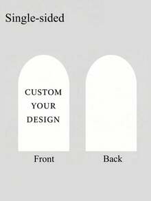 1Personalized Custom Name/Text/Photo Single-Sided Arch Cover, Suitable For Circular Top Background Frame, Weddings, Birthdays, Themed Parties, Party Decorations, Christmas, Halloween, Valentine's Day - Multi-color 4 - View 6
