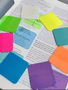 Transparent Highlight Sticky Notes, Waterproof Writeable Index Tabs, Clear Annotation Memo Pads, Easy Sorting, Can Be Used As Bookmarks, Multiple Colors, Back To School Supplies For Office & Classroom - A - View 1