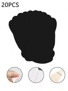 20pcs Women Black Disposable Nipple Covers, Non-Woven Fabric Self-Adhesive Breast Pads, Invisible Anti-Nipple Protrusion Pads, Suitable For Strapless/Bandeau Outfits - Multicolor - View 13
