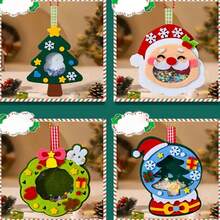Christmas Non-Woven Fabric Christmas Stocking Hanging Ornament DIY Handmade Craft Material Kit, Hand-Sewn Holiday Gift Storage Hanging Decoration Set - Multicolor - View 8