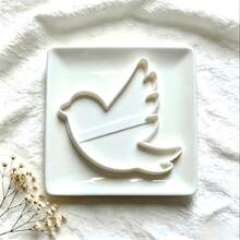 Small Bird Shaped Clay Polymer Cutter, Suitable For Making Hanging Decorations And Jewelry Trays, Used For Placing Rings And Earrings - White - View 6