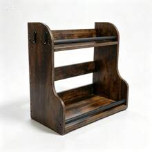 Estantería de almacenamiento de cocina de varios niveles, organizador de encimera de madera & metal, estante de encimera para frascos de especias, platos, artículos pequeños de cocina - Ver 6
