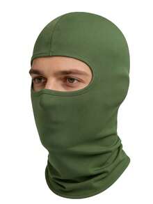 1 Or 2pcs Unisex Solid Color Balaclava, Outdoor Cold-Proof Face & Neck Integrated Cycling Windproof Mask, Warm Solid Color, Suitable For Daily Outings, Outfit Matching, Cycling And Other Scenarios - Multicolor - View 3