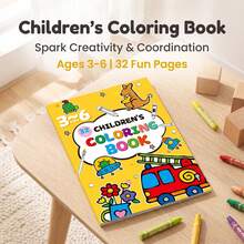 1Pc Bright Cover Cartoon Element Coloring Book, Free Drawing Activity ...