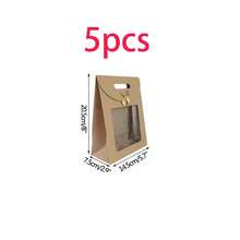 10/5/1pc Brown Flap Bow Window Tote Bag Extra Large Gift Bag Packaging, Wedding, Party, Christmas, Birthday, Baby Shower - View 20