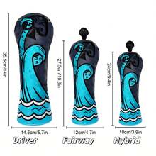 Golf Club Headcovers, Golf Accessories, Protective Covers, Made Of Durable Material, Perfect Gift For Golf Enthusiasts, Family And Friends - Royal Blue - View 4