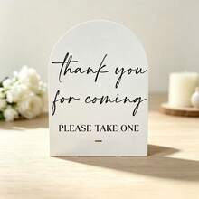 Wedding Table Sign, "Thank You For Coming", Acrylic Material, With Stand, Glue-Dotted, Minimalist Wedding Favor, Bridal Shower, Wedding Banquet And Various Event Party Supplies - A - View 6