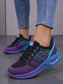 Women's Fashionable Sports Shoes For Outdoor Casual Wear, Suitable For Spring And Autumn - Purple - View 1