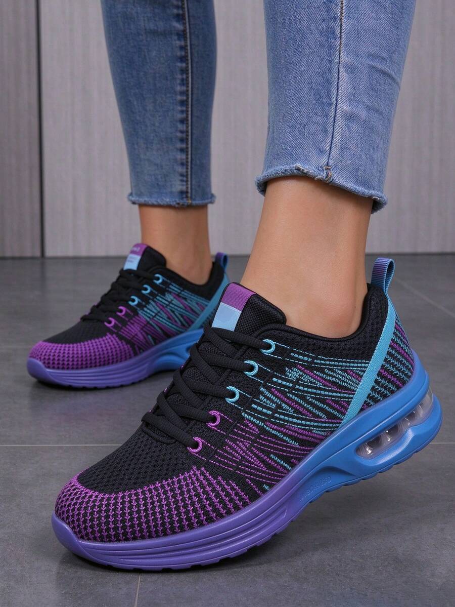 Women's Fashionable Sports Shoes For Outdoor Casual Wear, Suitable For Spring And Autumn - Purple - View 1