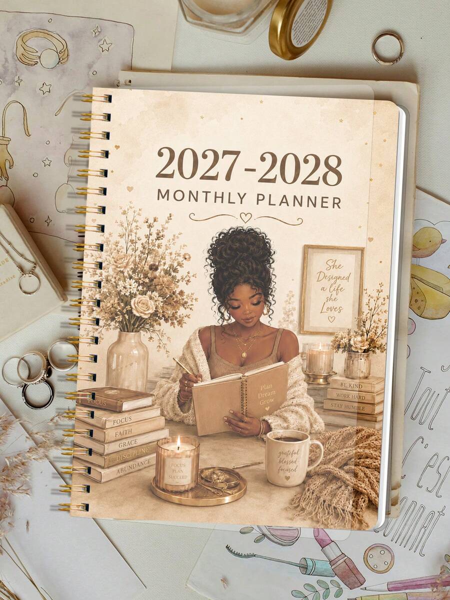 Trees 2026–2028 24-Month Planner, 1/2 Year Weekly And Monthly Calendar With Monthly Overview And Notes, Suitable For Improving Efficiency, Appointment Management And Goal Setting, Back To School Supplies, Office Desk Accessories