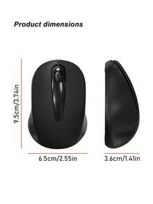 2.4G Wireless Optical Mouse, Ergonomic Curved Grip With USB Receiver, Adjustable DPI, Plug & Play, 10M Stable Connection, Portable Battery Powered Computer Mouse For Laptop Desktop All-In-One PC Home Office Use(Batteries Not Included) - View 5