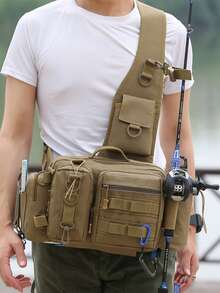 Lure Fishing Bag Multifunctional Waist Bag New Style One Shoulder Crossbody Backpack Lure Rod Bag Outdoor Fishing Gear Rod Case - Multicolor - View 8