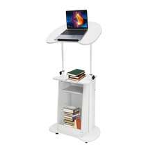 Presentation Stand, Mobile Height Adjustable Church Classroom Lecture, Portable Presentation Stand, Standing Laptop Cart - As Shown In the Figure - View 8