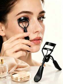 6pcs Eyelash Curler Tool Set, Eyelash Curler And Replacement Rubber Pads Set, Soft Silicone Eyelash Curler, Makeup Tool, Affordable, Home Decor, Vanity, Bedroom, Travel Portable, Women's Gift, Holiday Gift, Makeup Essential - Black - View 3