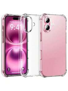 Ốp lưng silicone mềm chống sốc tương thích với iPhone 16 Pro Max, mặt lưng trong suốt siêu mỏng, tương thích với Apple 16 Plus Pro Max 16+ 16Pro, vỏ mỏng, chống nước, chống rơi, chống trầy xước - Trong sáng - Xem 4