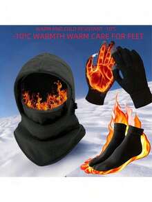 1/3pcs Winter Warmth Set Includes A One-Piece Hat, Gloves And Thick Socks, Making It Suitable For Gifting During Festivals - Multicolor - View 5