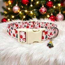 iDestry Christmas Pet Collar Adjustable Dog Collar Christmas Tree Santa Claus Gift Print Pet Necklace For Large Medium Small Dogs Cats - Multicolor - View 15