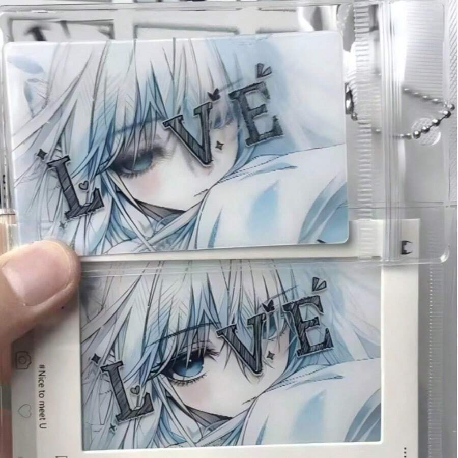 1pc Love Winking Pendant, Anime Style Collectible Card, 2D Illustration Card, High-Definition Printed Decorative Card, Fan Collection DIY Decorative Card, Fun Gift, Adult Gift Choice, Surprise Gift, Suitable For Big Boys And Cute Girls