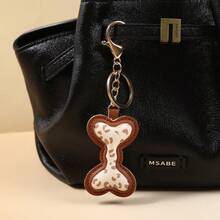 Spot Leather Diamond Studded Bow Keychain, Cute Women's Handbag Pendant, Phone Case, Keychain, Pendant, Small Gift - Multicolor - View 7