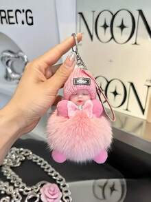Vibrant Color, Luxurious Soft Plush, Cute Sleeping Plush Doll Keychain Pendant, Ideal Gift For Backpack Or Car Key Car Accessories Bag Charm Backpack For School Gifts For Mother, Father, Graduation, And Teacher - Multicolor - View 18
