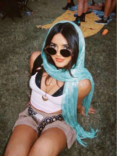 1pc Women's Bohemian Style Luxury Shiny Fringe Scarf, Elegant And Breathable, Can Be Used As Headscarf, Shawl Or Evening Dress Accessory, Suitable For Campus Party, All Seasons Including Summer Beach, Graduation Season And Back To School Ceremony