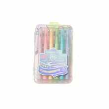 6/12/24pcs High Aesthetic Glitter Highlighters, Soft Tip Glitter Highlighter Pens, Great For Highlighting Notes, Doodling, Journal Decoration, Kids - Multicolor - View 9