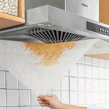 12pcs Disposable High-Efficiency Oil-Absorbing Smoke-Free Kitchen Range Hood Filter Paper, Universal Size, With Durable Adhesive Backing Protective Film - A - View 7